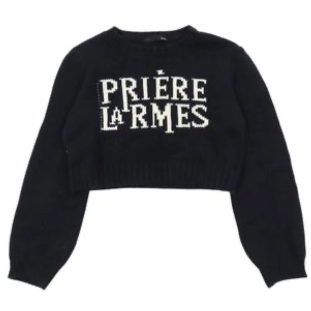 Hedlhr Cropped  Knit Sweater